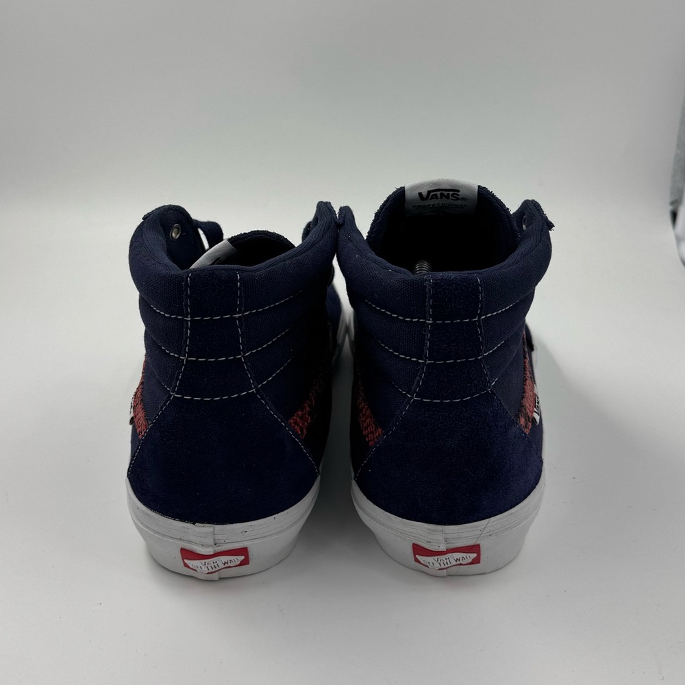 Vans Navy sk8 Hi Sneakers with Red Accents men’s size 11 - Picture 4 of 6